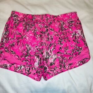 Medium Lilly Pulitzer Pink Floral Luxletic Shorts